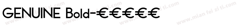 GENUINE Bold字体转换